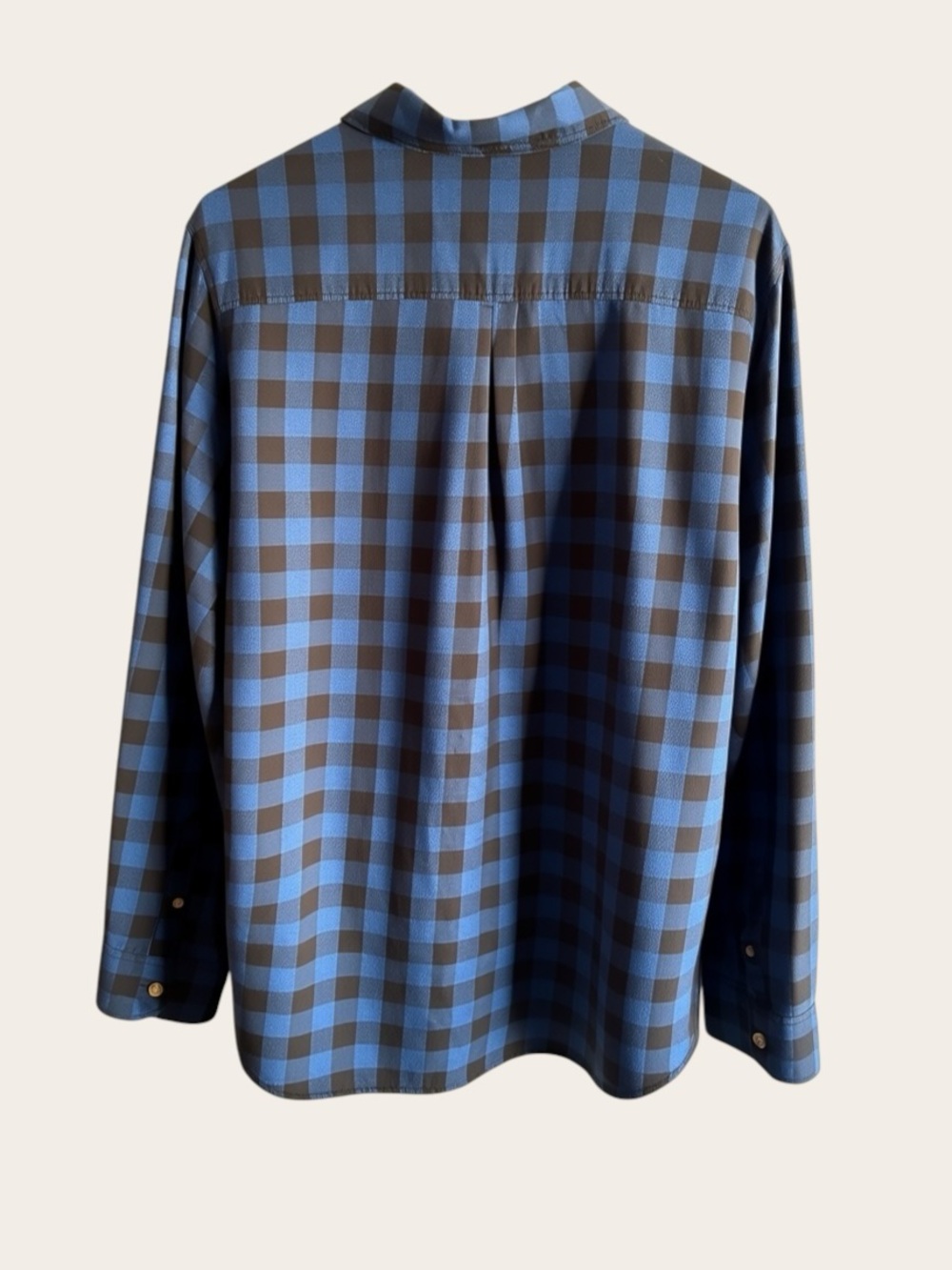 Vans Blue Black Buffalo Plaid Button Down Shirt Classic Fit Small